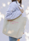 Original Wasi Clothing Embroidered Pink Hopeless Romantica Tote Bag