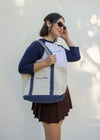 Original Wasi Clothing Embroidered Fond of Walking Boater Tote Bag