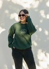 Original WASI Bolivia Embroidered Green Crewneck Sweater